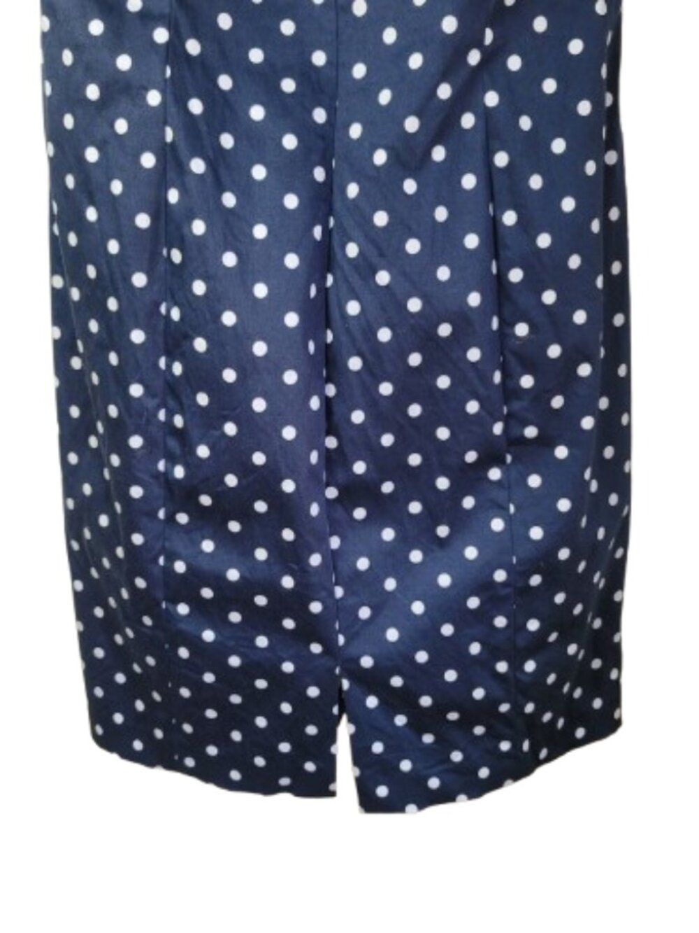 Jones New York Polka Dot Halter Dress Navy White Preppy, Retro, Dainty, Nautical - Picture 8 of 11